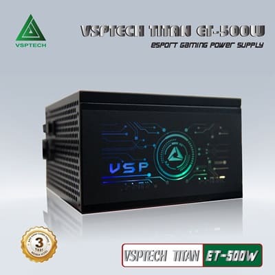 Review Nguồn VSPTECH TiTan ET500W RGB Sync