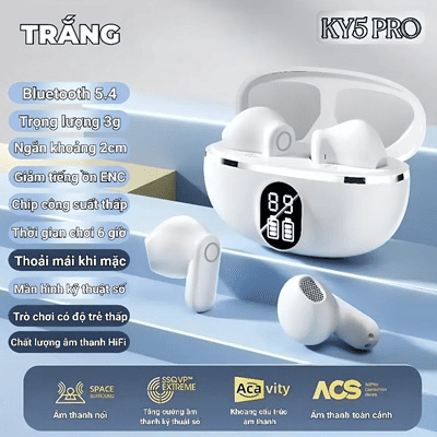 Review Tai Nghe Bluetooth KY5 Pro – Thiết Kế Thời Trang, Âm Thanh Sống Động