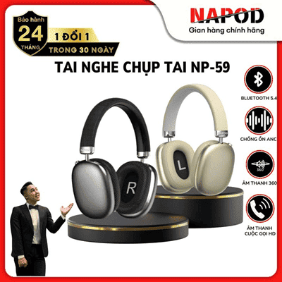 Review Tai Nghe Chụp Tai NP-59 – Âm Thanh Hifi, Bass Mạnh, Thiết Kế Êm Tai