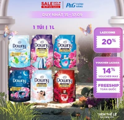 So sánh nước xả vải Downy đậm đặc và Comfort đậm đặc