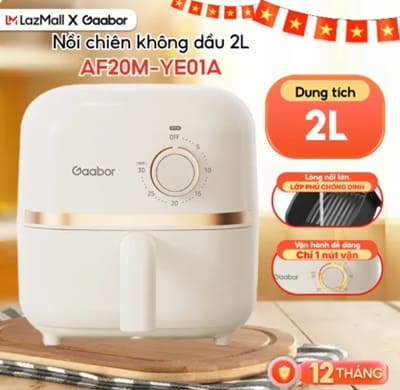 Review Nồi chiên không dầu GAABOR 2L