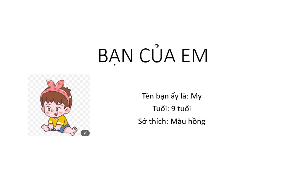 Bài trình chiếu mẫu về bạn thân