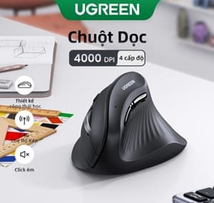 Review Chuột Công Thái Học UGREEN Chuột Không Dây Dọc