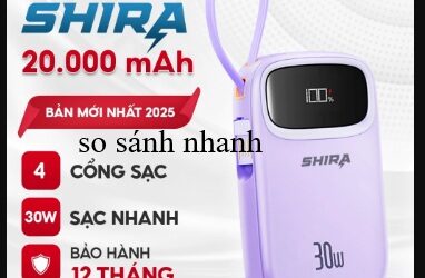 Review Sạc nhanh SHIRA 20000 mAh