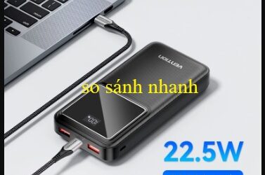 Review Vention Sạc dự phòng 20000mAh – Có Sạc nhanh 22.5W