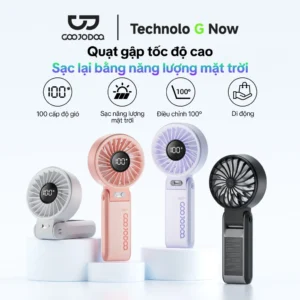 Quạt Mini Năng Lượng Mặt Trời GOOJODOQ 4000mAh Turbo Jet
