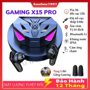 [ Rẻ Vô Địch ]Tai nghe Gaming X15 Bluetooth TWS công nghệ Bluetooth 5.0 cảm biến chạm,không có độ trễ âm Thanh
