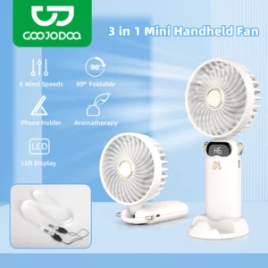 Quạt Mini Cầm Tay GOOJODOQ 3 Trong 1 Đế Tháo Rời