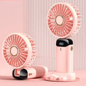 Quạt Cầm Tay Mini PTLUXURY 10000mAh 5 Tốc Độ Gió Màn Hình LED