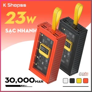 Sạc dự phòng Trong suốt 50000mAh Sạc nhanh 22.5W Cao cấp