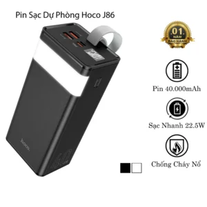 Sạc dự phòng Hoco 20W/22.5W Hỗ trợ sạc đa thiết bị cùng lúc