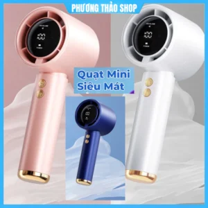 Quạt Mini Cầm Tay M2 5000mAh Turbo Phản Lực 100 Tốc Độ Gió