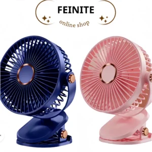 Quạt Tích Điện Để Bàn PLSHARK 5 Mức Gió 3 Mức Đèn Pin