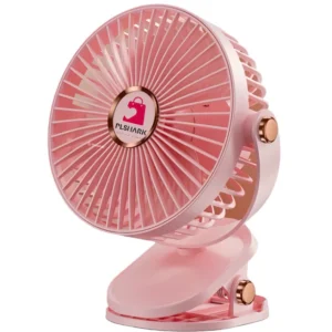Quạt Tích Điện Kẹp Bàn PTLUXURY Tích Hợp Đèn LED