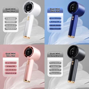 Quạt Mini Cầm Tay M2 5000mAh Turbo Phản Lực 100 Tốc Độ